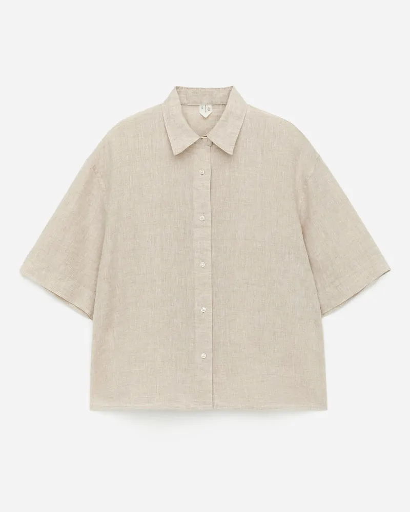 Arket Lockeres Leinenhemd - Beige Beige