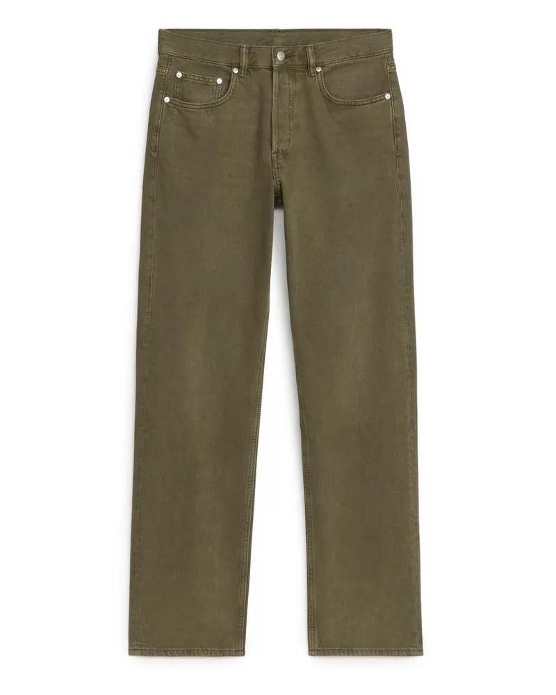 Arket OCEAN Loose Straight Jeans -Grün Grün