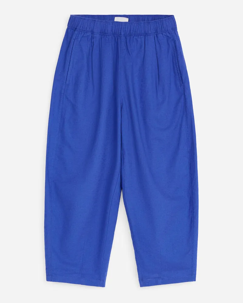 Arket Hose Mit Barrel Leg -Blau Blau