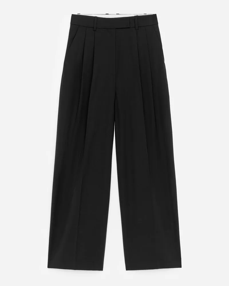Arket Elegante Weite Hose -Schwarz Schwarz