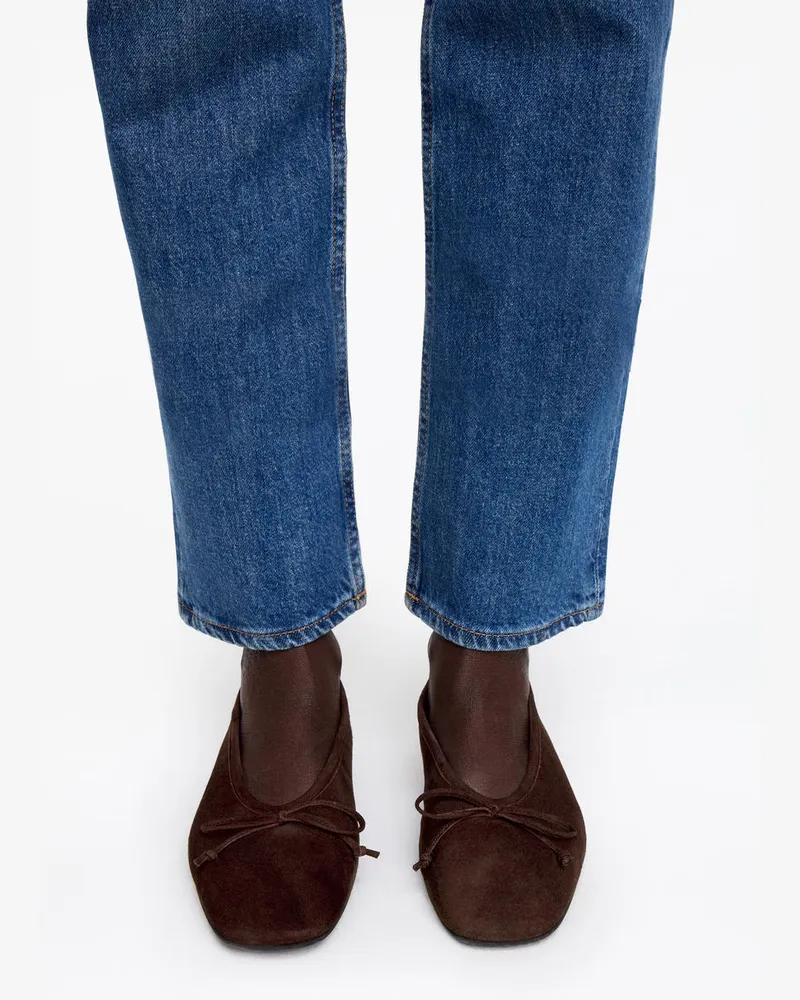 Arket Velours-Ballerinas -Braun Braun