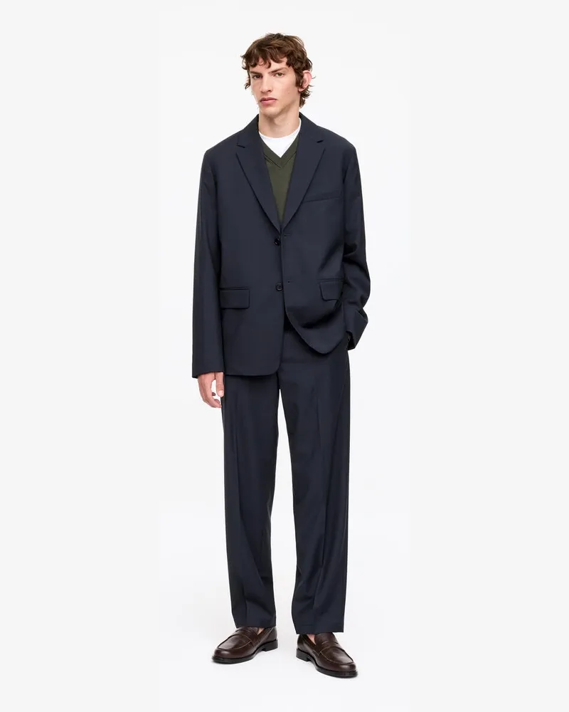 Arket Leichter Wollblazer -Blau Blau