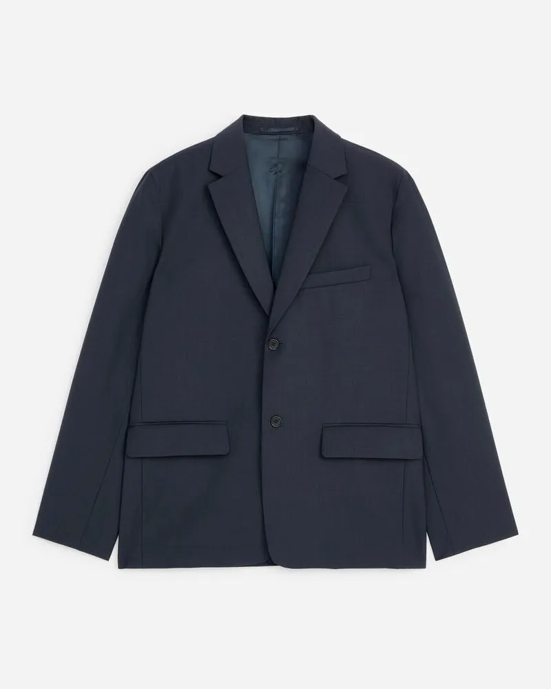 Arket Leichter Wollblazer -Blau Blau