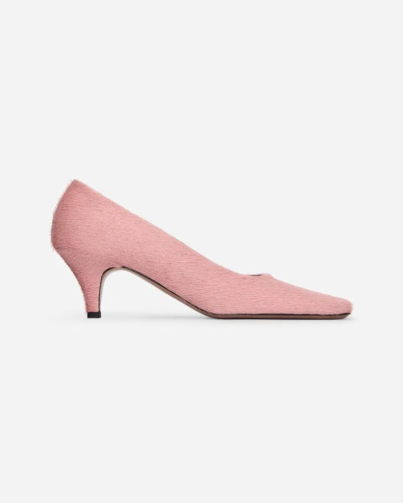 Arket Lederpumps Mit Ponyhaareffekt -Rosa Rosa