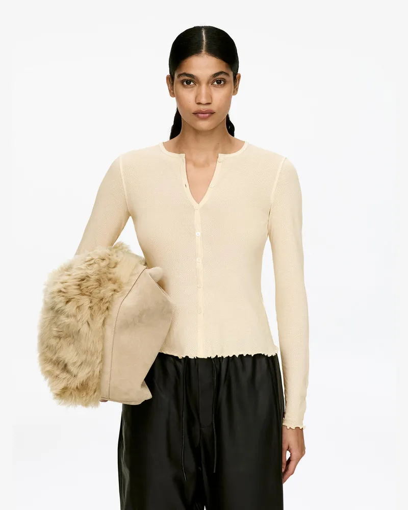 Arket Mesh-Oberteil -Beige Beige