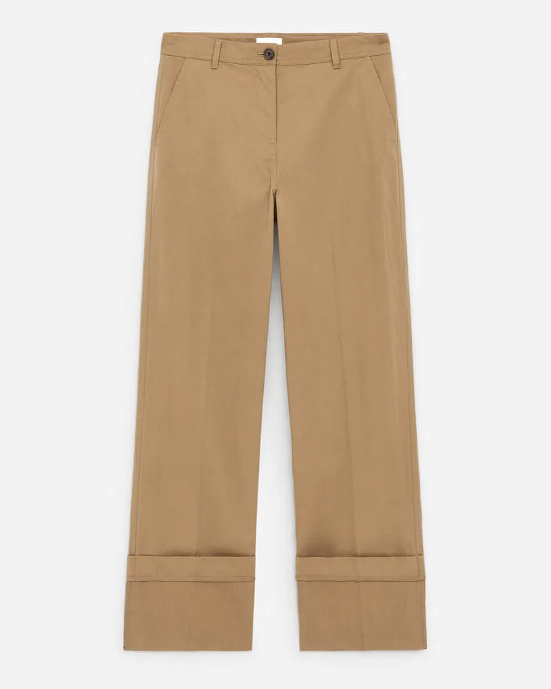 Arket Chinohose Mit Beinumschlag - Beige Beige