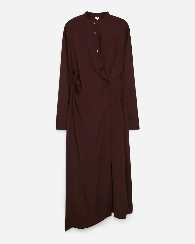Arket Midi-Wickelkleid - Rot Weinrot