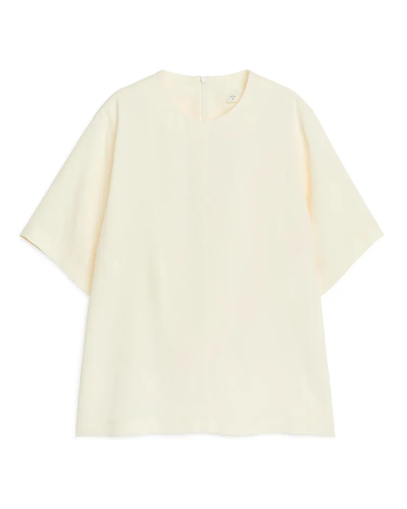 Arket T-Shirt Mit Rückenreißverschluss - Weiß Weiß