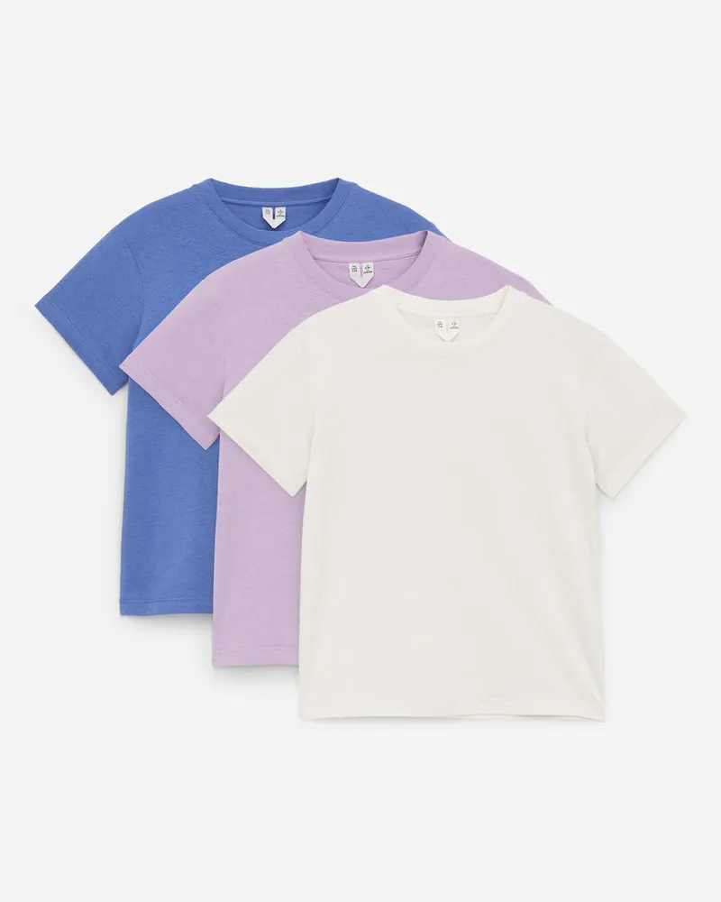 Arket T-Shirt Mit Rundhalsausschnitt 3er-Pack -Lila Lila