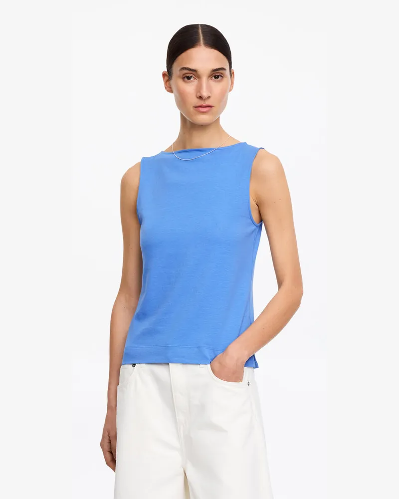 Arket Top Mit U-Boot-Ausschnitt -Blau Blau