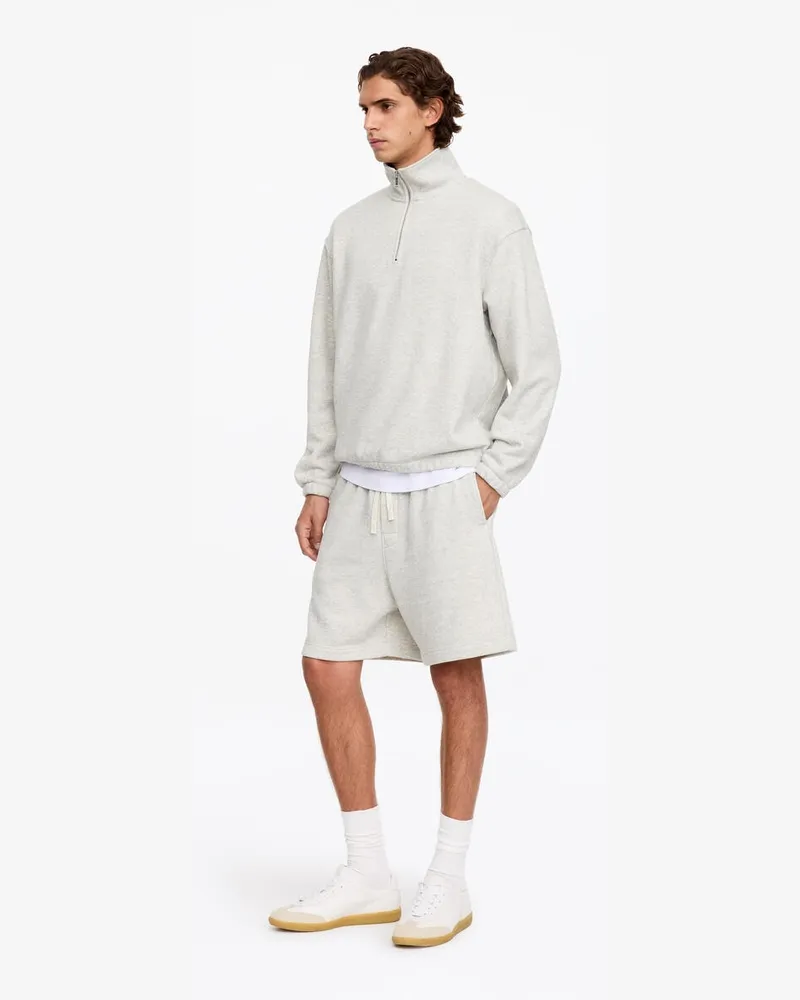 Arket Lounge-Sweatshirt Mit Kurzem Reißverschluss -Grau Grau