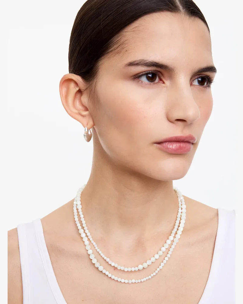 Arket Halskette Mit Perlmuttperlen -Weiß Weiß