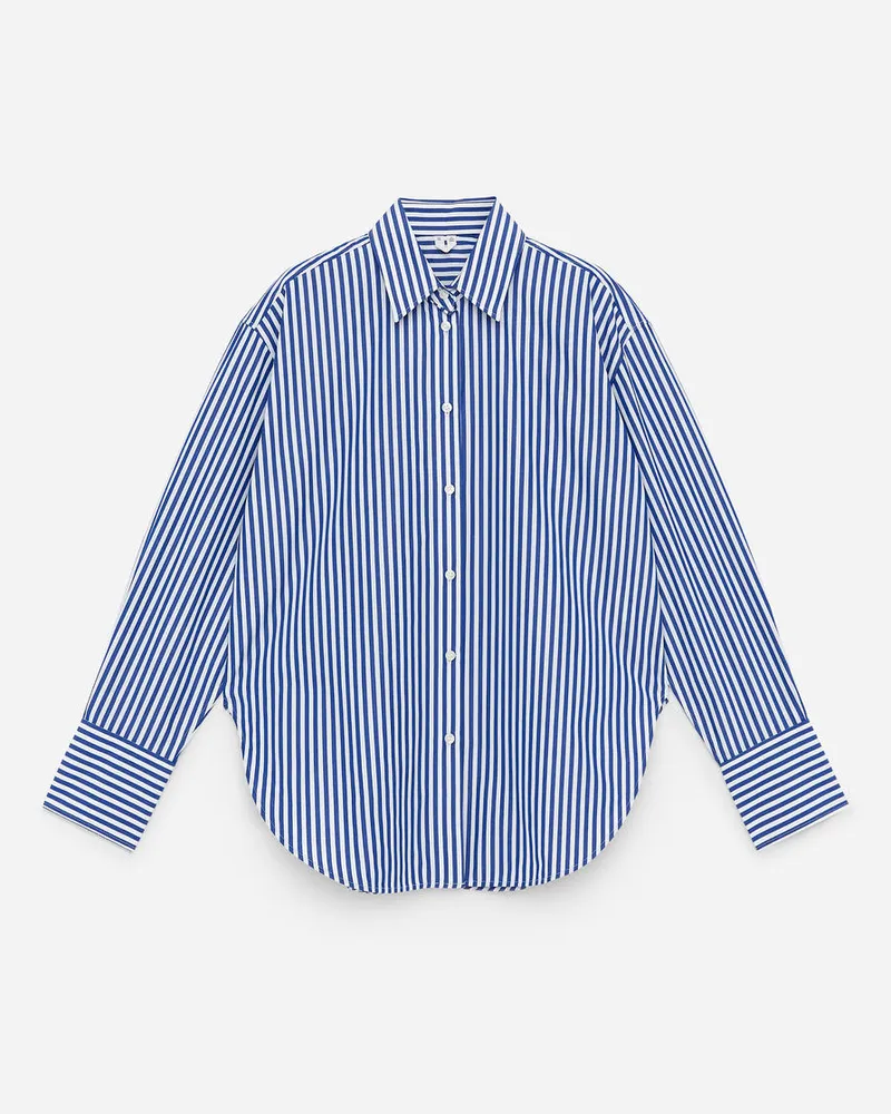 Arket Popeline-Hemd Mit Lockerer Passform -Blau Blau