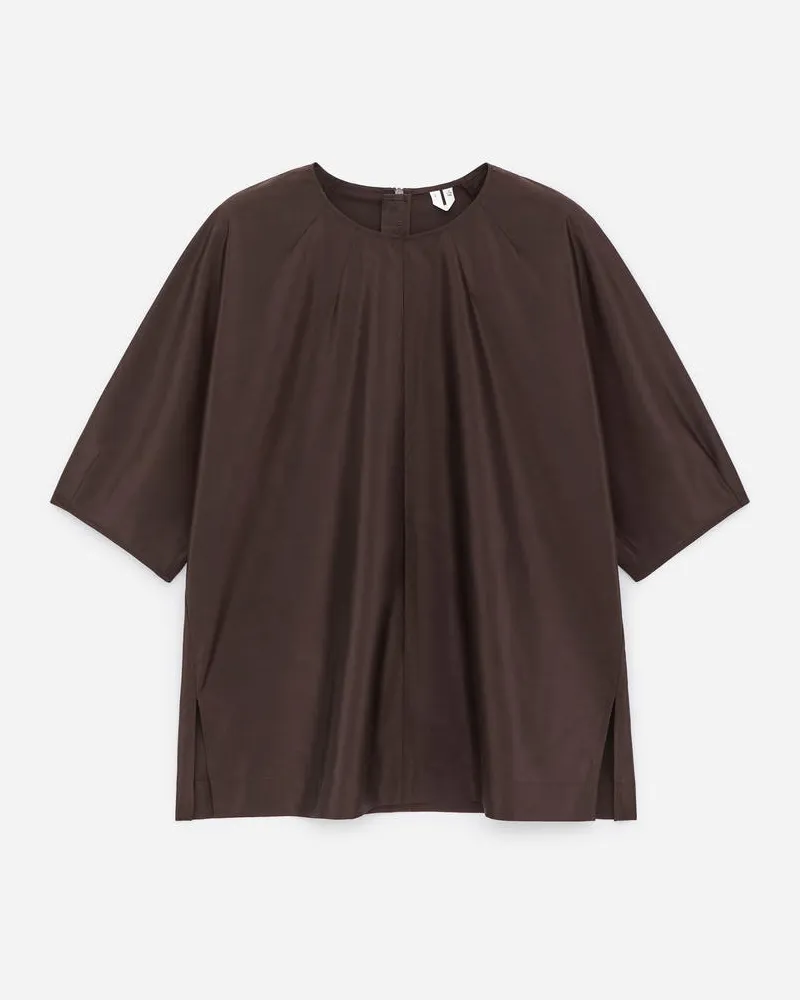 Arket Bluse Aus Seidenmischung -Braun Braun