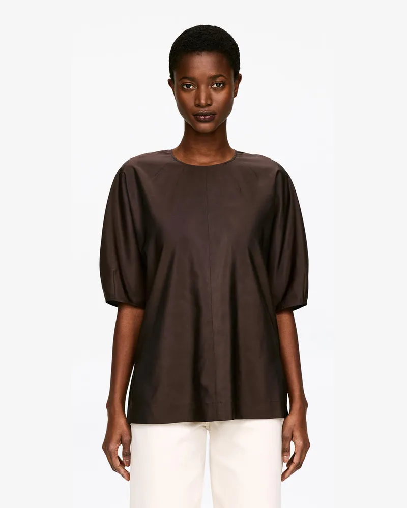 Arket Bluse Aus Seidenmischung -Braun Braun