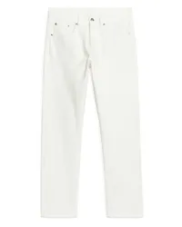 Arket Park Cropped Regular Straight Jeans Weiß