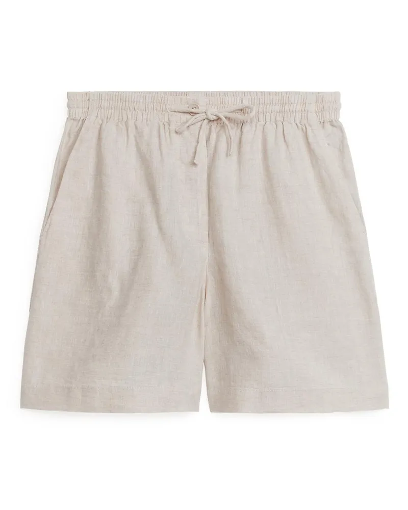 Arket Leinenshorts Mit Schnürung - Beige Beige