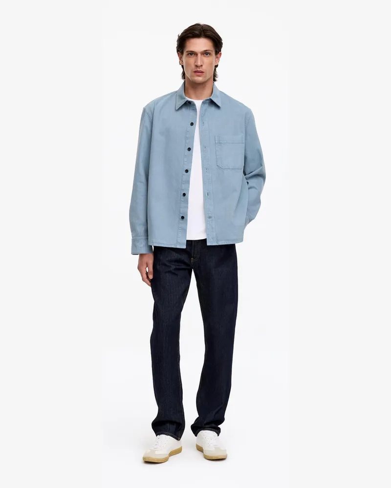 Arket Overshirt Aus Twill -Blau Blau