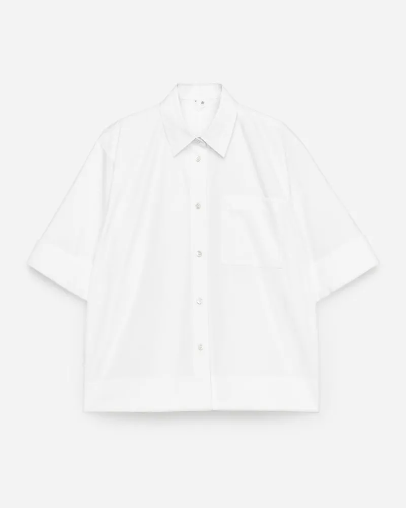 Arket Kurzärmlige Hemdbluse -Weiß Weiß