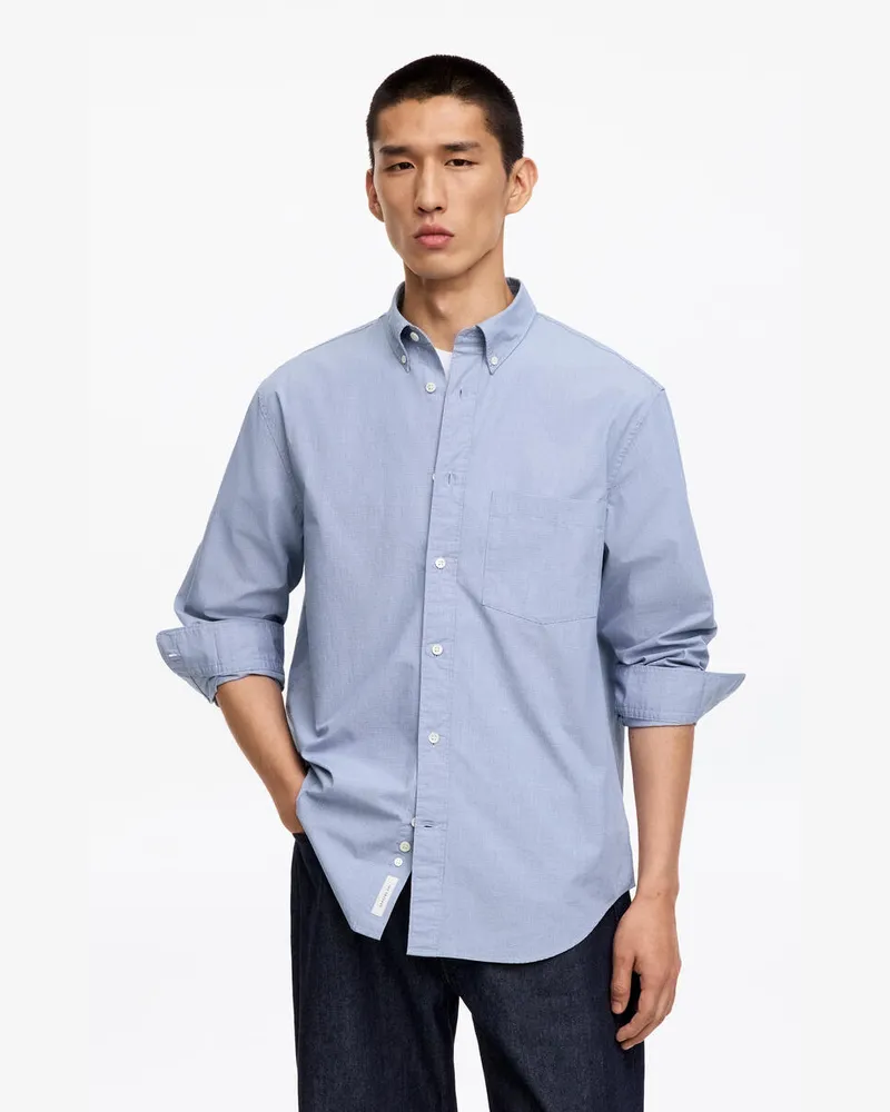 Arket Lockeres Hemd Mit Karomuster -Blau Blau