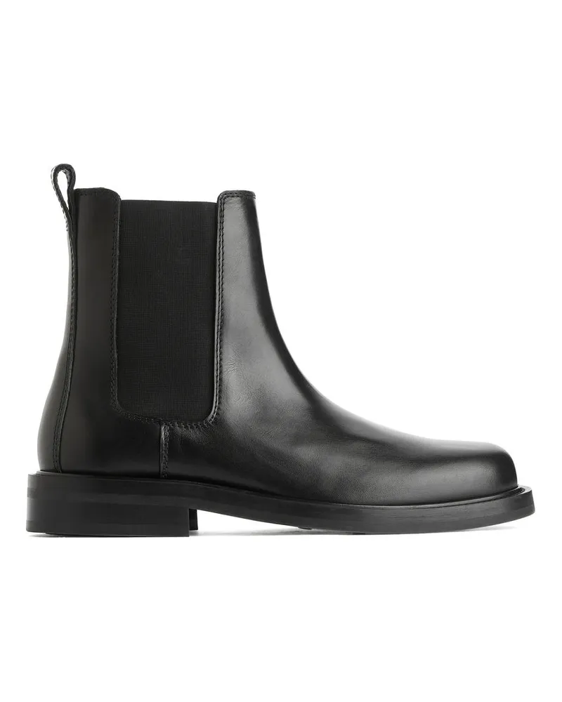 Arket Chelsea-Boots Aus Leder - Schwarz Schwarz