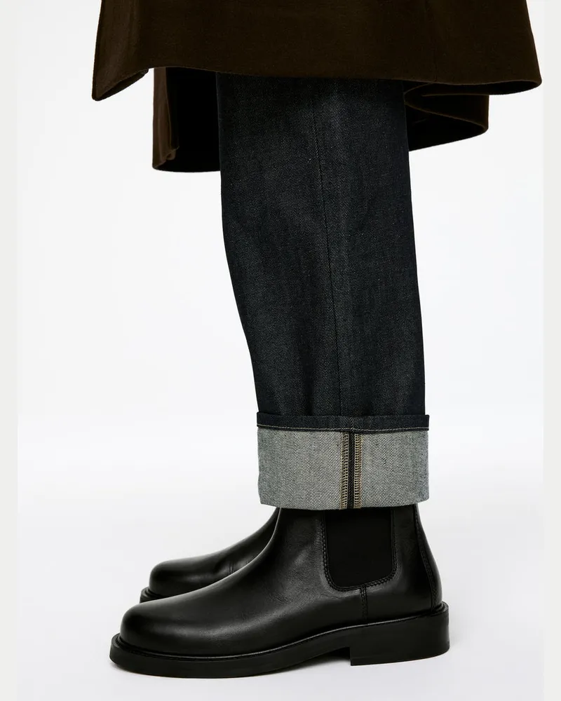 Arket Chelsea-Boots Aus Leder -Schwarz Schwarz
