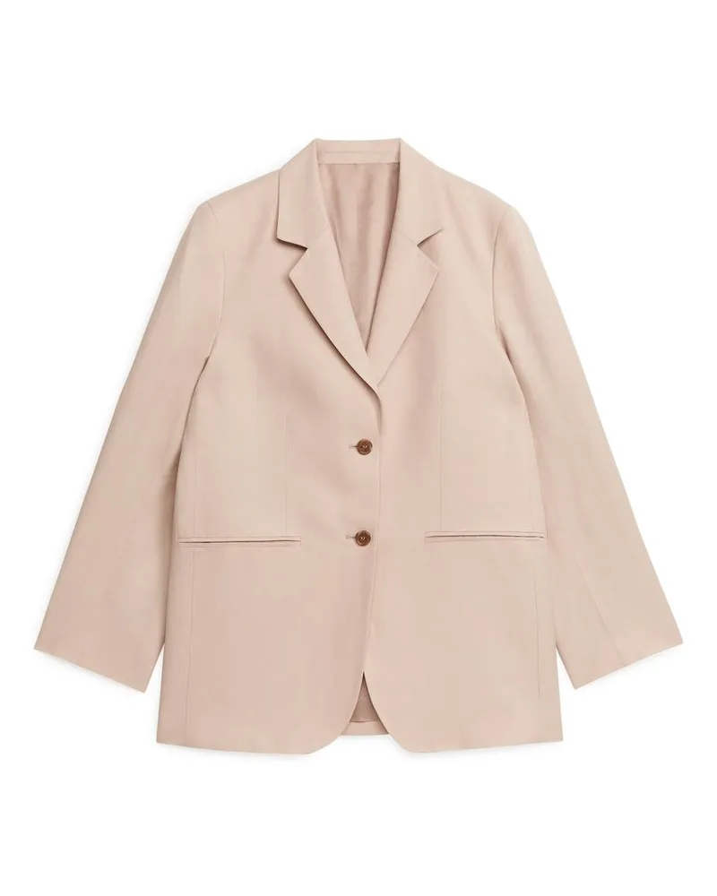 Arket Oversized-Blazer Aus Leinenmischung - Beige Beige