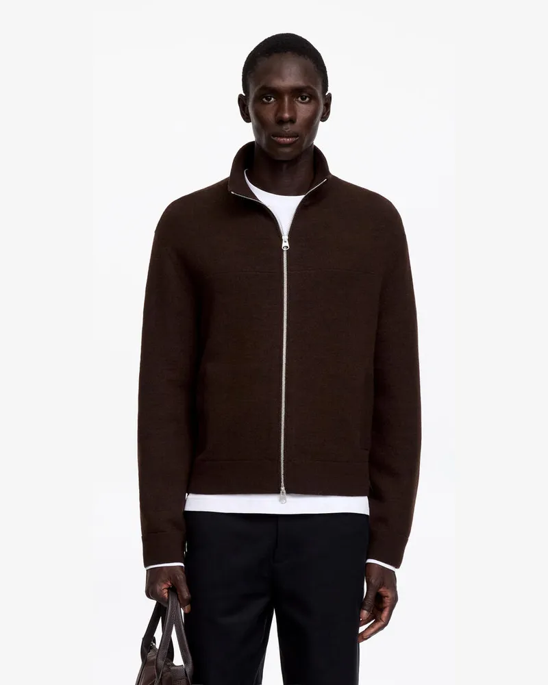 Arket Wolljacke Mit Reißverschluss -Braun Braun