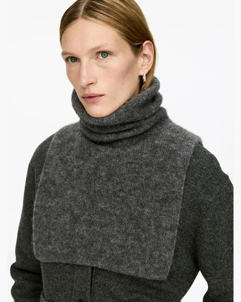 Arket Krageneinsatz Aus Wolle Und Alpakawolle -Grau Grau