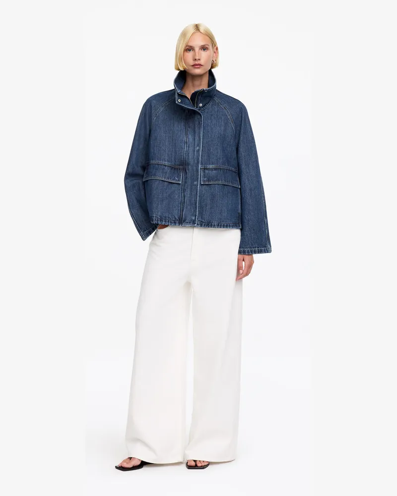 Arket Jeansjacke Aus Baumwolle Und Lyocell -Blau Blau