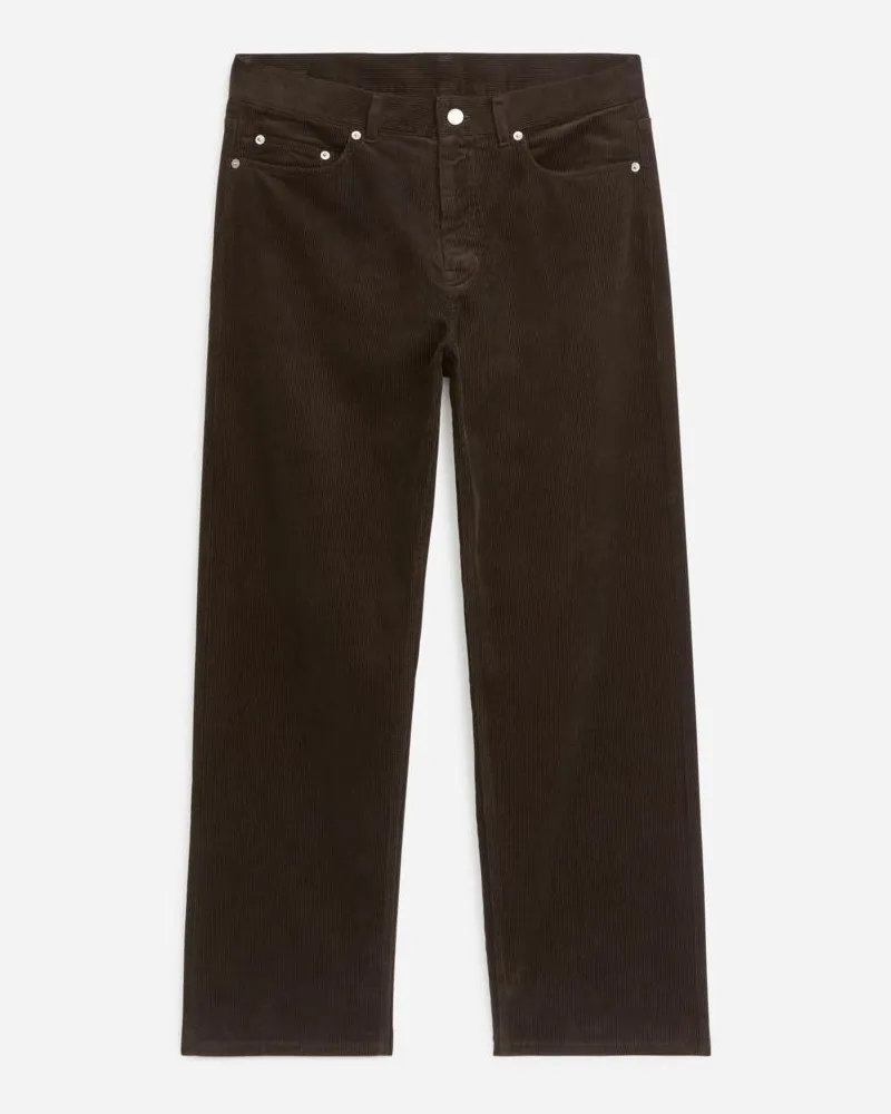 Arket Cordhose Loose - Grün Braun
