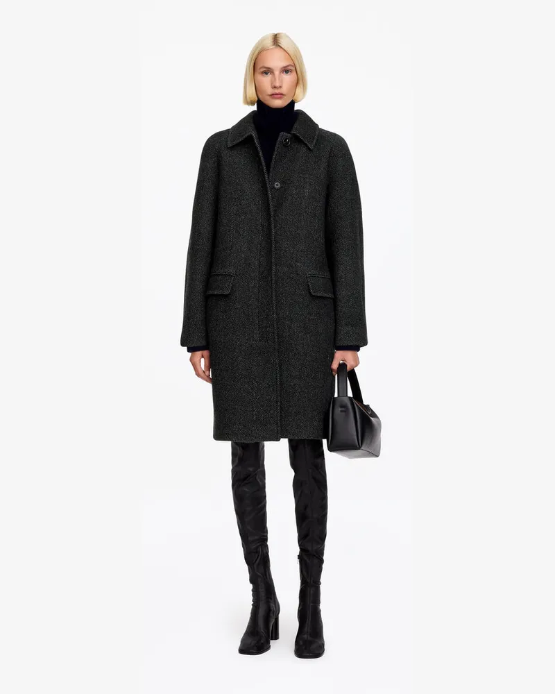 Arket Mantel Aus Wollmischung -Schwarz Schwarz