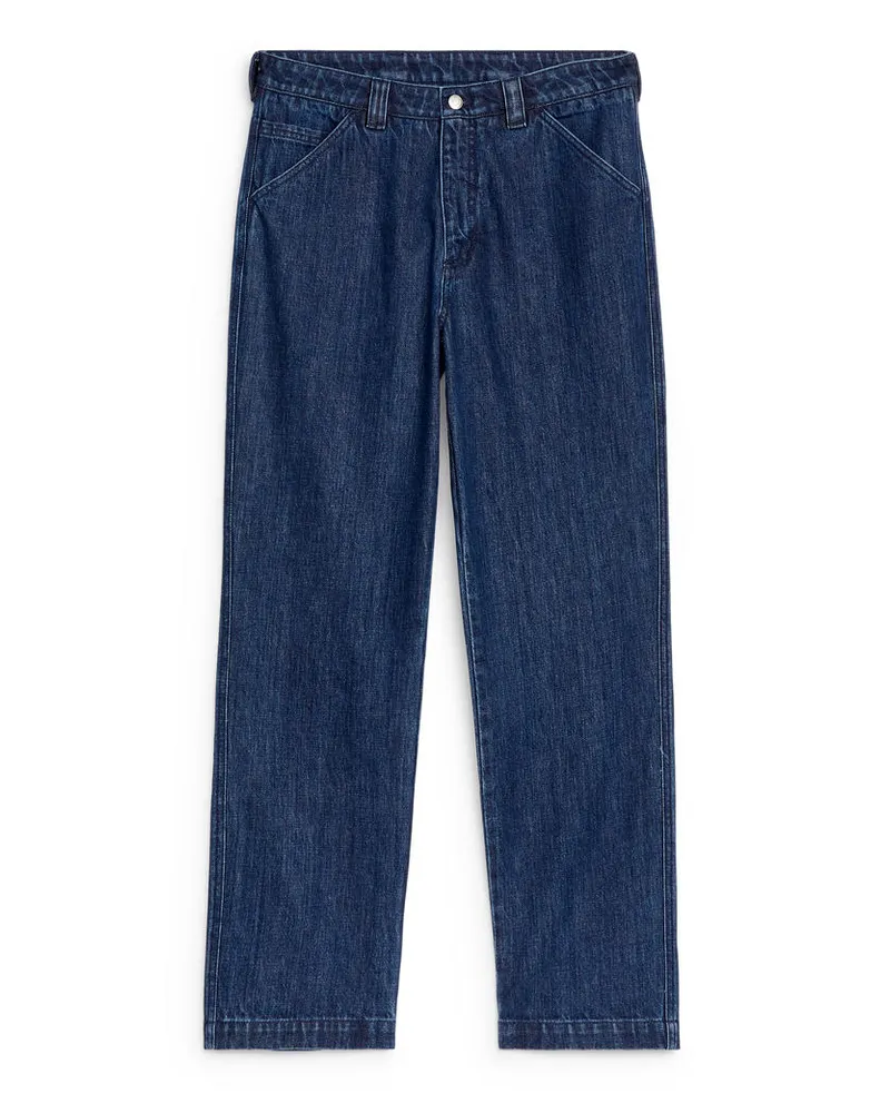 Arket Lockere Denimhose - Blau Dunkelblau