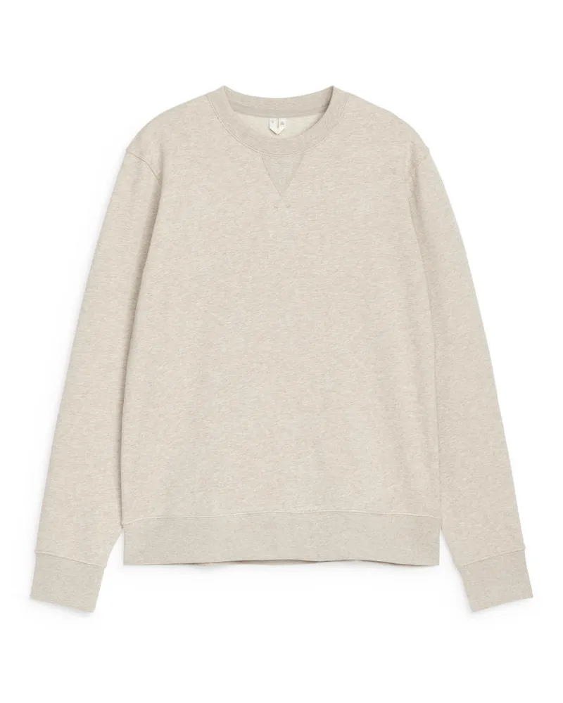 Arket Sweatshirt Aus French Terry - Beige Hellbeige