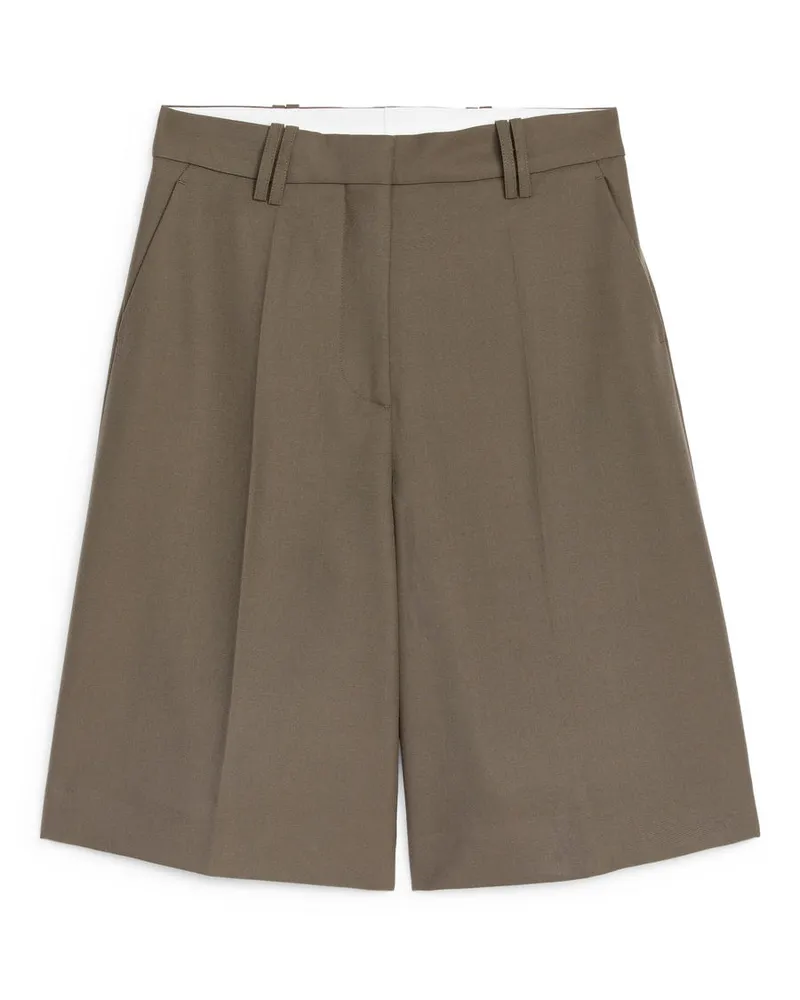 Arket Taillierte Shorts -Grün Grün