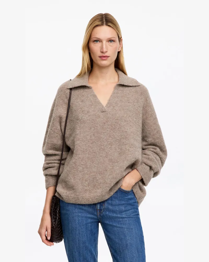 Arket Pullover Aus Alpakawolle Und Wolle -Beige Beige