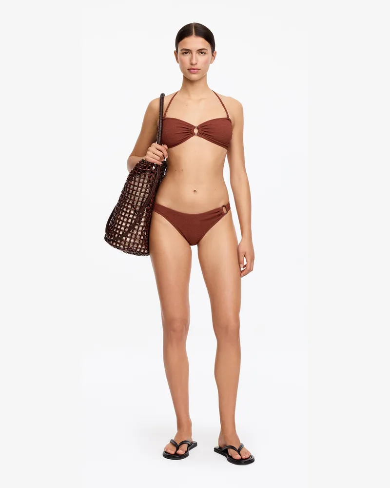Arket Strukturierte Bikinihose -Braun Braun