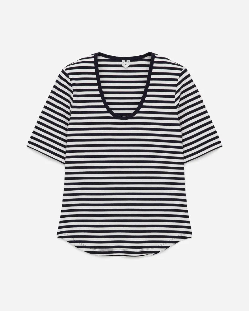 Arket Geripptes T-Shirt -Blau Blau