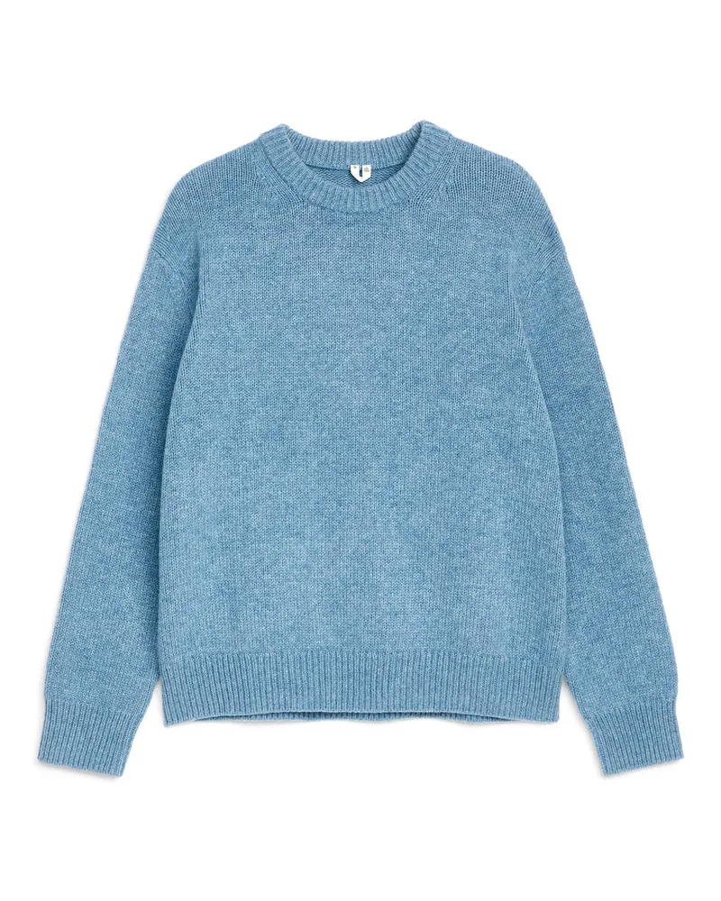 Arket Strickpullover Aus Schwerer Wollmischung - Blau Blau