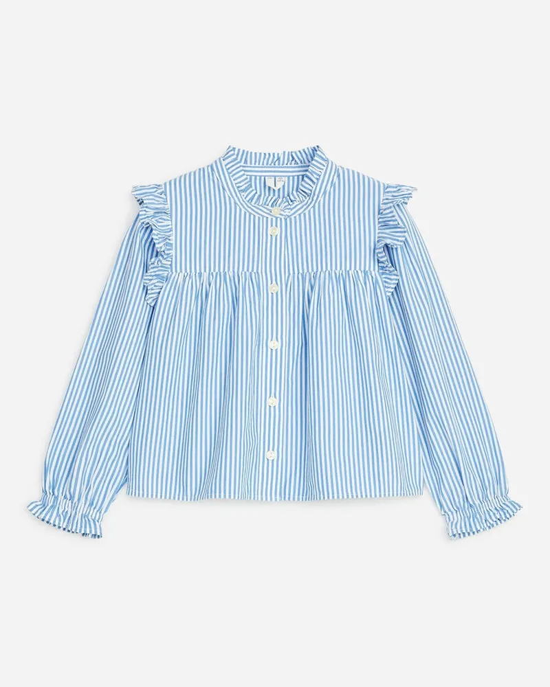 Arket Rüschenbluse -Blau Blau