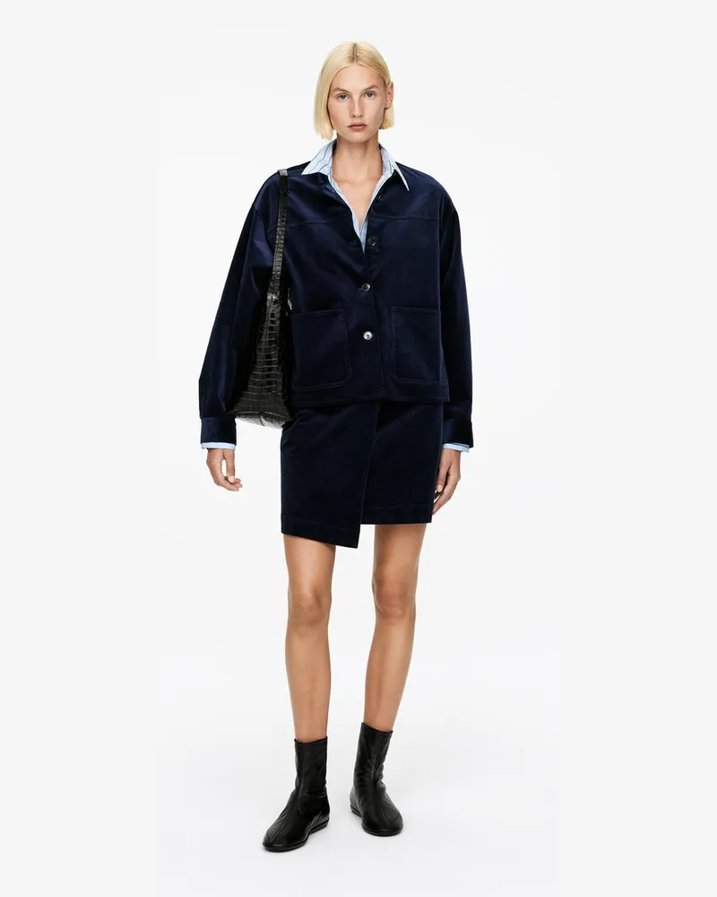 Arket Overshirt Aus Cord -Blau Blau