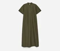 Kleid Aus Cupro Und Baumwolle -Grün