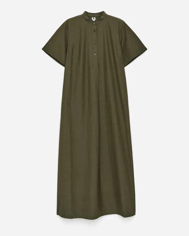 Arket Kleid Aus Cupro Und Baumwolle -Grün Grün