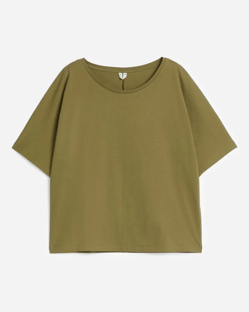 Arket Lockeres T-Shirt - Grün Khaki