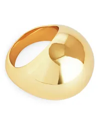 Arket Vergoldeter Ring mit Großer Kugel Gold