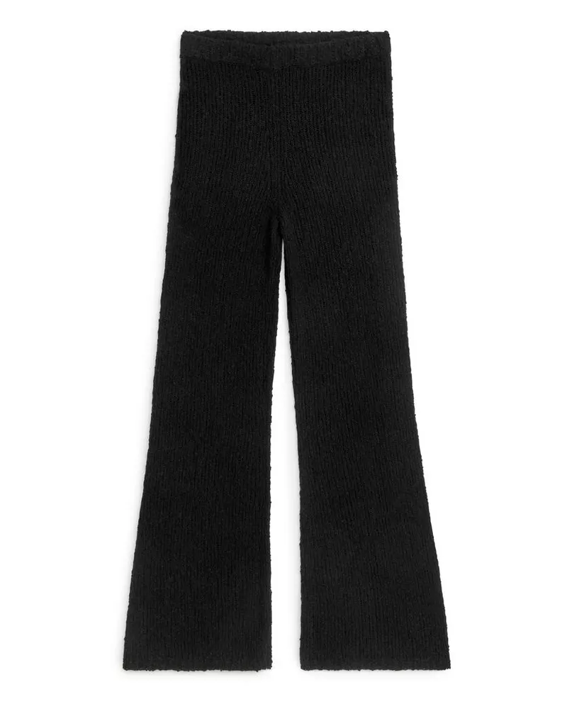 Arket Bouclé-Strickhose - Schwarz Schwarz