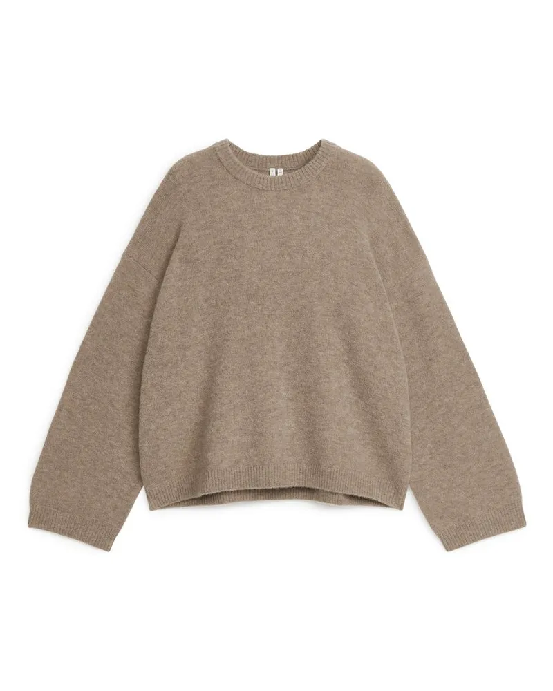 Arket Pullover Aus Alpakawolle Und Wolle - Beige|Braun Beige