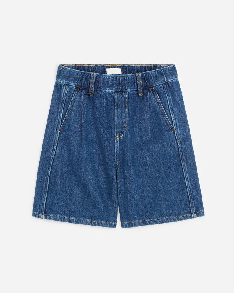 Arket Pull-on-Shorts Aus Denim -Blau Blau