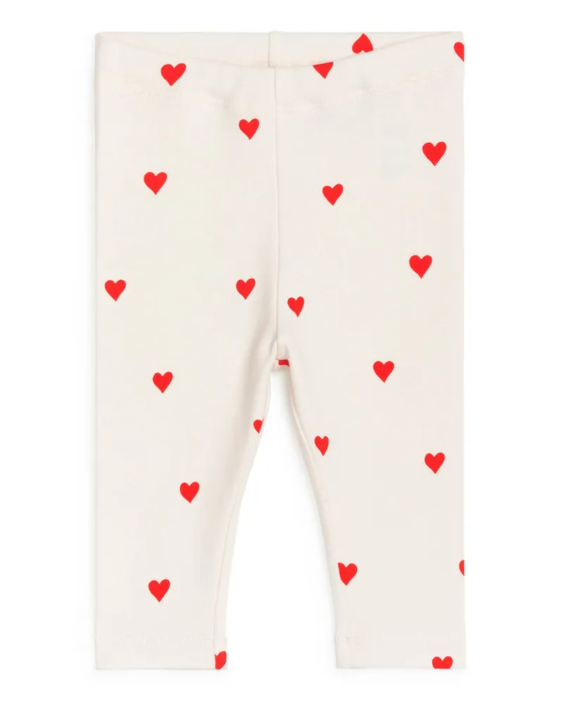 Arket Jerseyleggings - Mehrfarbig|Rot|Weiß Cremeweiß