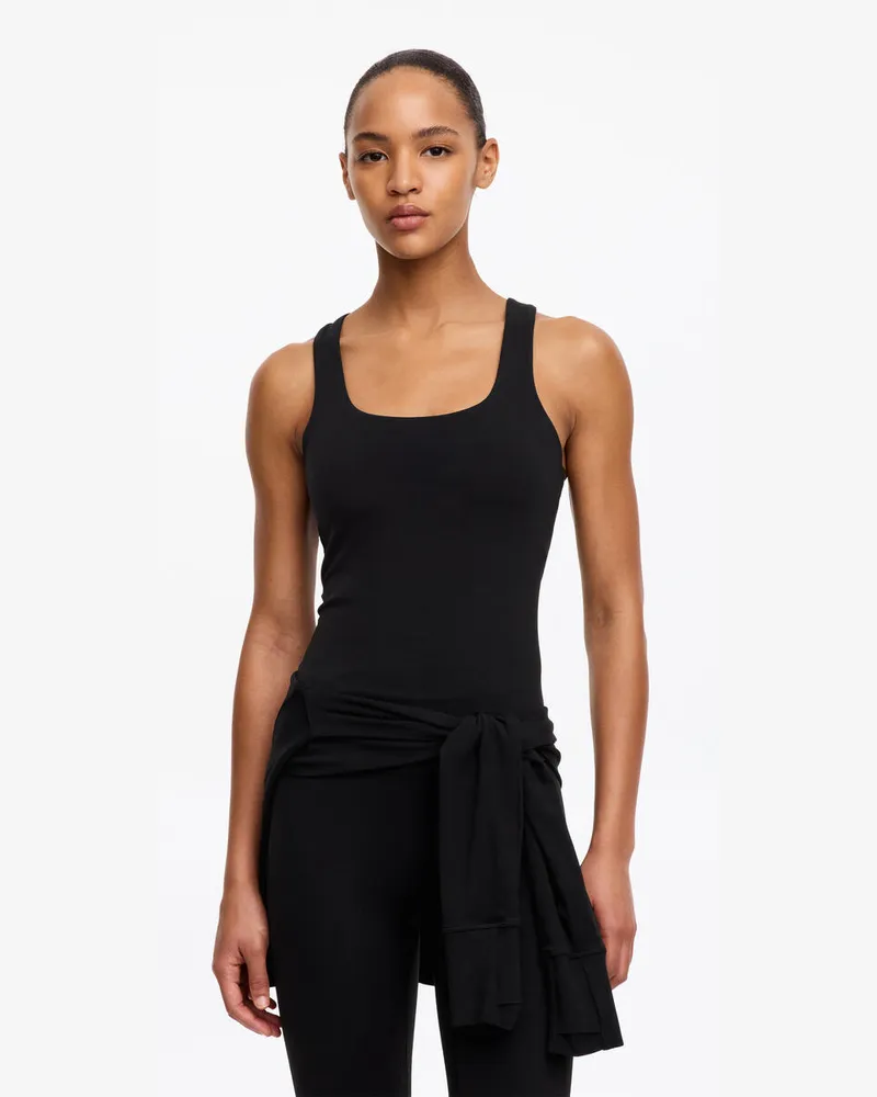 Arket Weiches Sporttanktop -Schwarz Schwarz